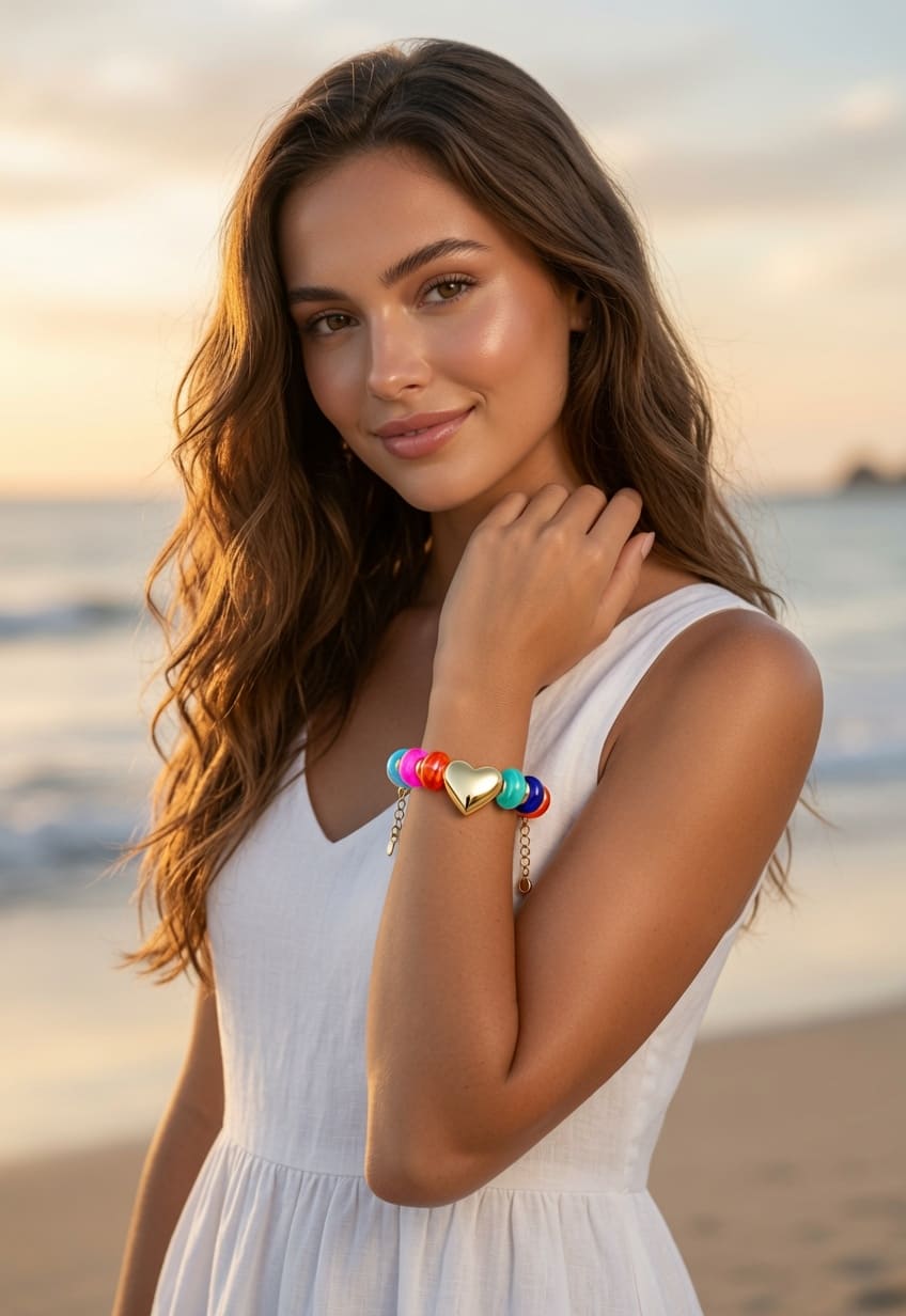 Beaded Gold Bracelet