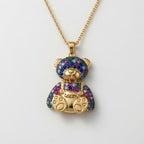 Bear Pendant Necklace - Various colors