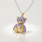 Bear Pendant Necklace - Various colors