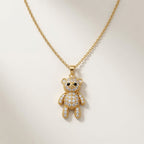 Bear Pendant Necklace - Various colors