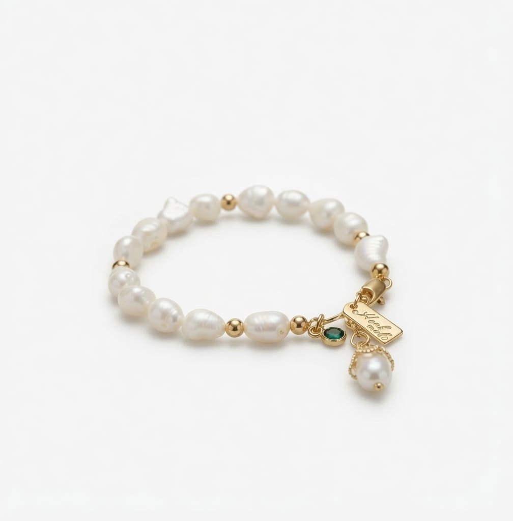 Pearl and Gold Accents Bracelet