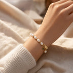 Pearl and Gold Accents Bracelet