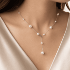 Pearl of Ocean Titanium Metal Necklace