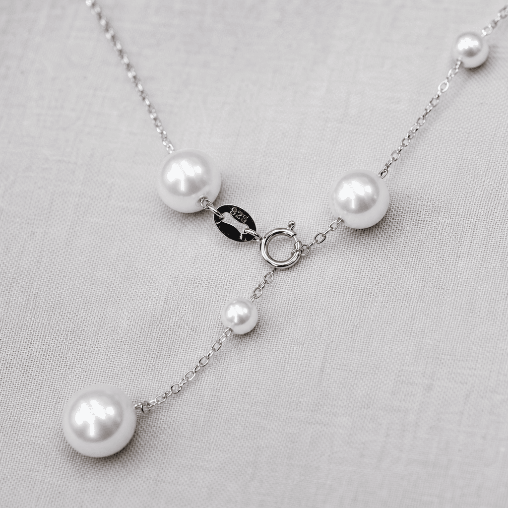 Pearl of Ocean Titanium Metal Necklace