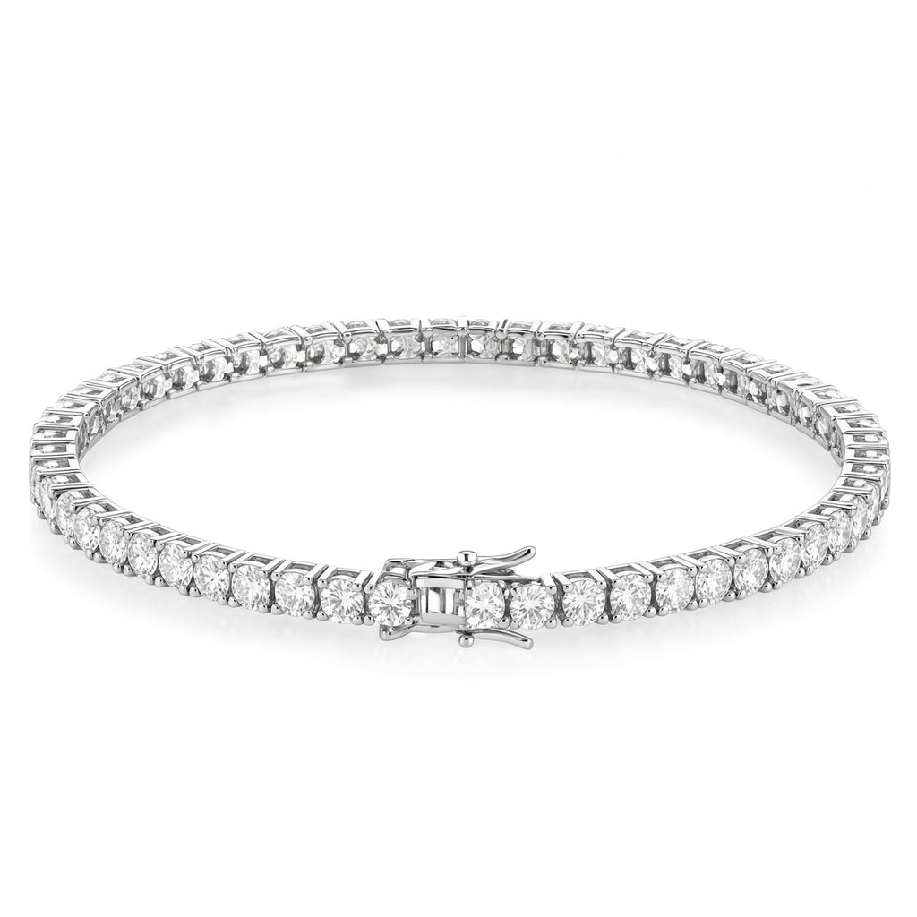 Classic Silver and Gold Moissanite Bracelet